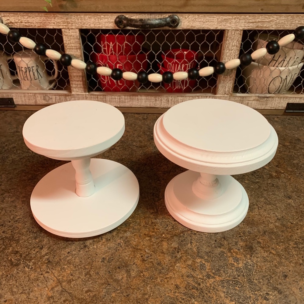White Wood Risers / Stands - Picture 6 of 8